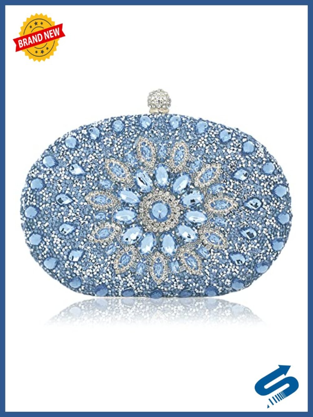 Rhinestone Evening Clutch Sparkly Crystal Clutch Purse for Women Party Bridal